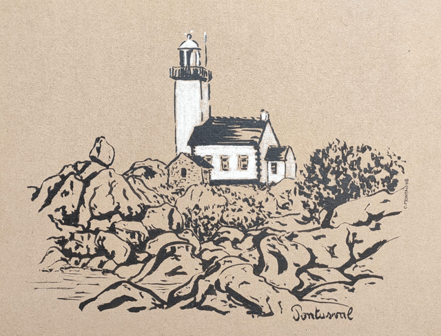 Le phare de Pontusval à Brigognan-Plages