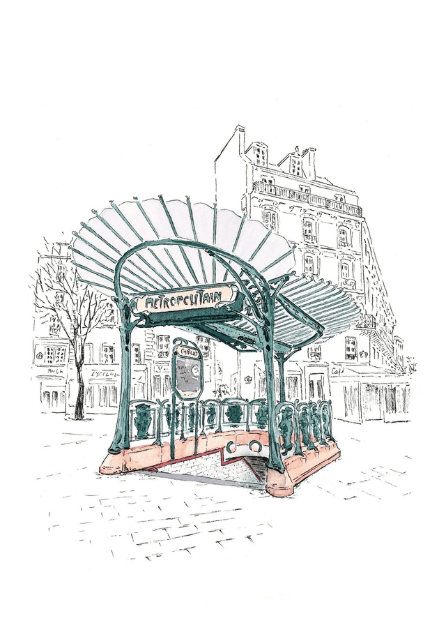 Tirage - Bouche de métro Guimard