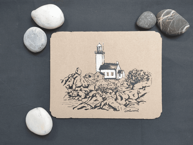 Le phare de Pontusval à Brigognan-Plages